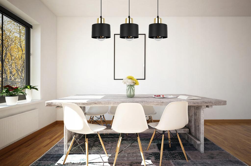 MODERN CEILING HANGING LAMP BLACK LED LAMP