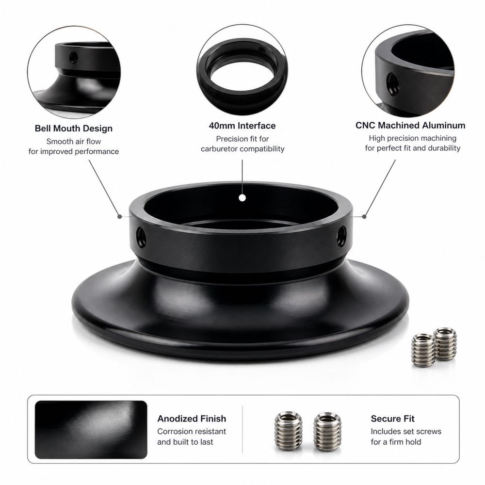 Carburetor Mount Motorcycle Air Filter 40mm Velocity Stack Air Filter Cup Air Intake System