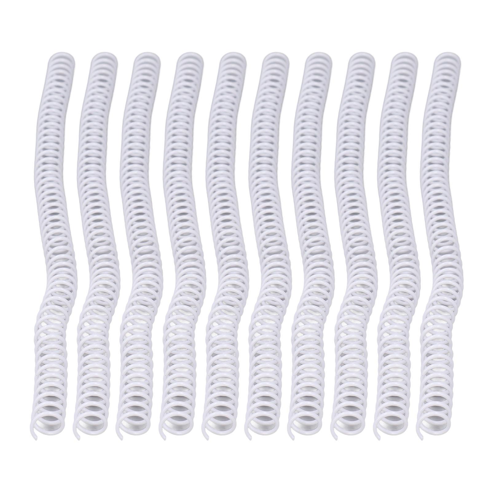 

100Pcs Spiral Binding Coils Plastic Dia 9.5mm 3Celsius8in 48 Teeth 4:1 Ratio 75 Sheet Capacity for Paper