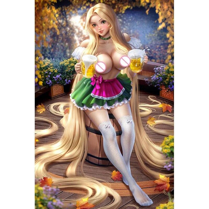 

Принт игры Genshin Impact YaeMiko обнаженная сексуальная девушка художественный холст плакат спальня домашний декор настенная картина 21cm×30cm NoFrame