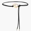 French Vintage Metal Waist Belt For Dresses With Adjustable Ties For Casual And Office Wear