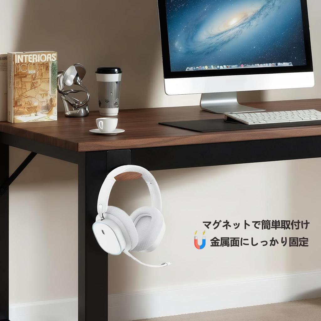 KAIXUANMAN Magnetic Headphone Headphone Magnetic Headphone Storage Controller Wooden Black Walnut Hanger, Wall-Mounted Hook, Holder, Multi-Purpose