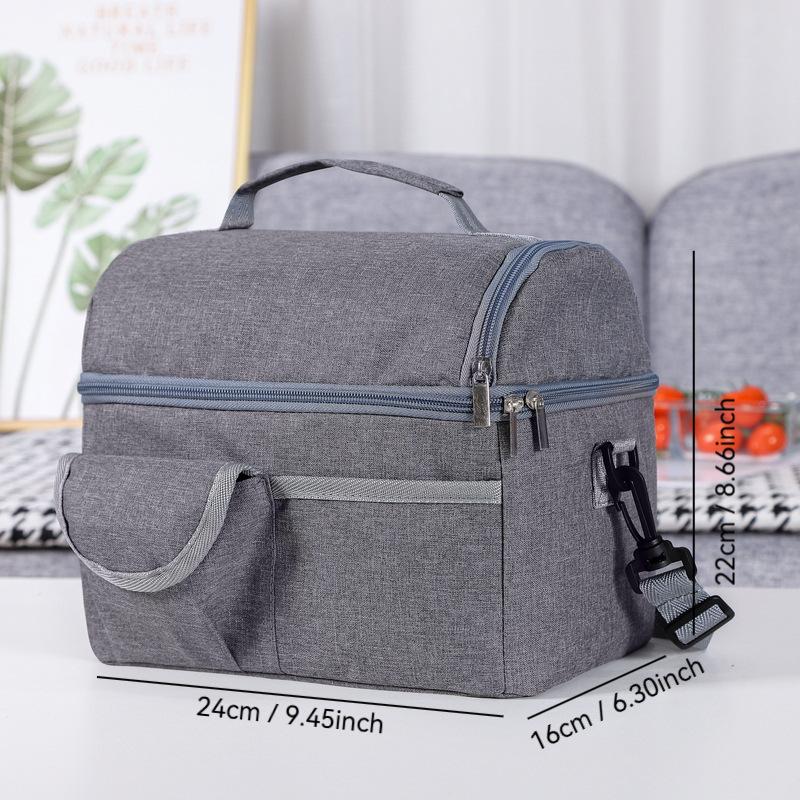 Thick Aluminum Foam Insulated Lunch Bag Portable Handheld Lunch Tote for Office Workers Food Container Carrying