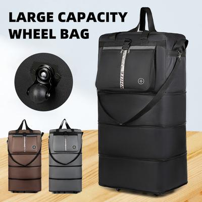 New Fashion Airline-Checked Luggage Large Capacity Folding Travel Bag Universal Wheel Oxford Cloth Luggage Bag