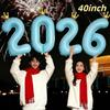 16/32/40inch Alphabet Balloons Lucky Happy New Year 2026 New Year Balloon Holiday Ornaments New Year Decoration