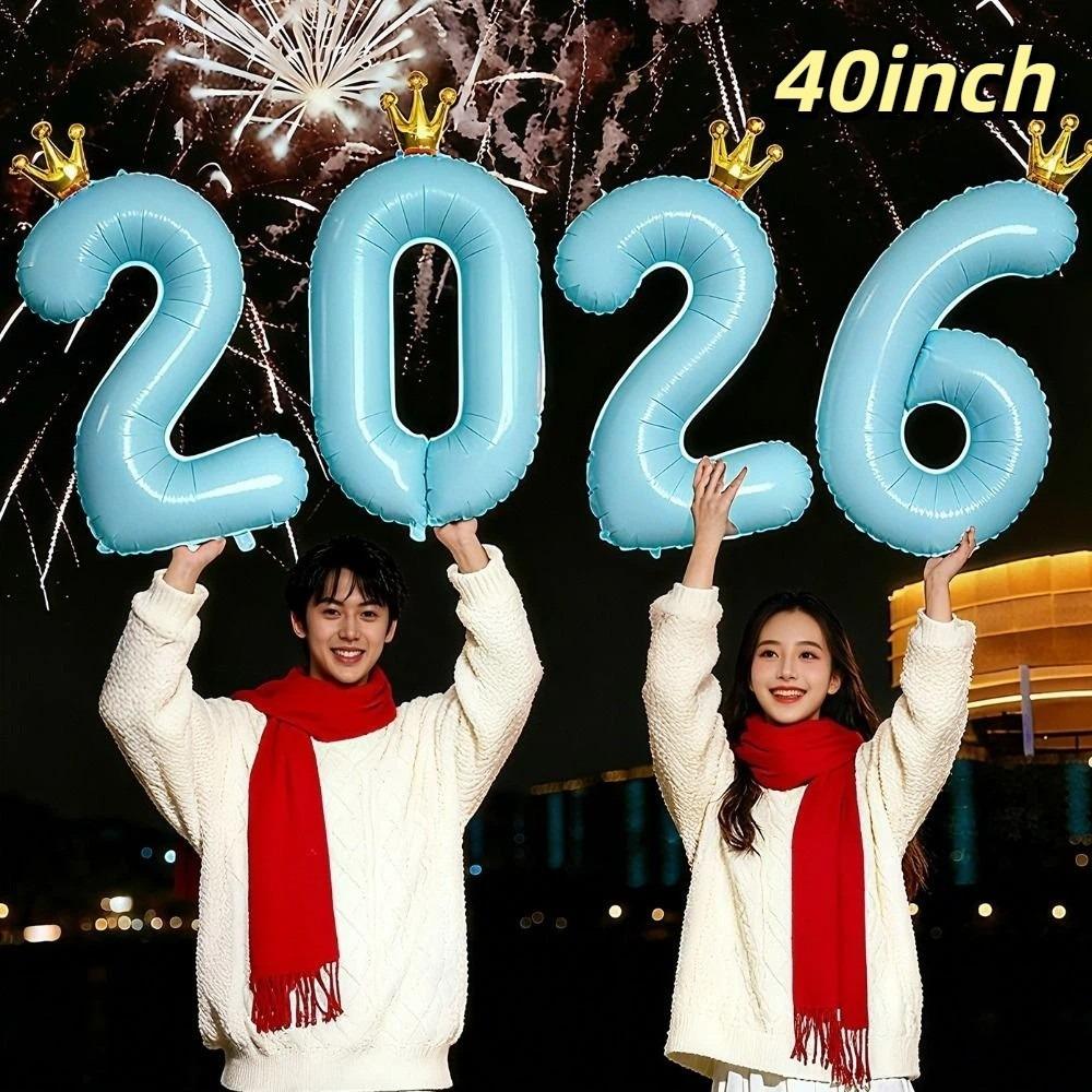 16/32/40inch Alphabet Balloons Lucky Happy New Year 2026 New Year Balloon Holiday Ornaments New Year Decoration