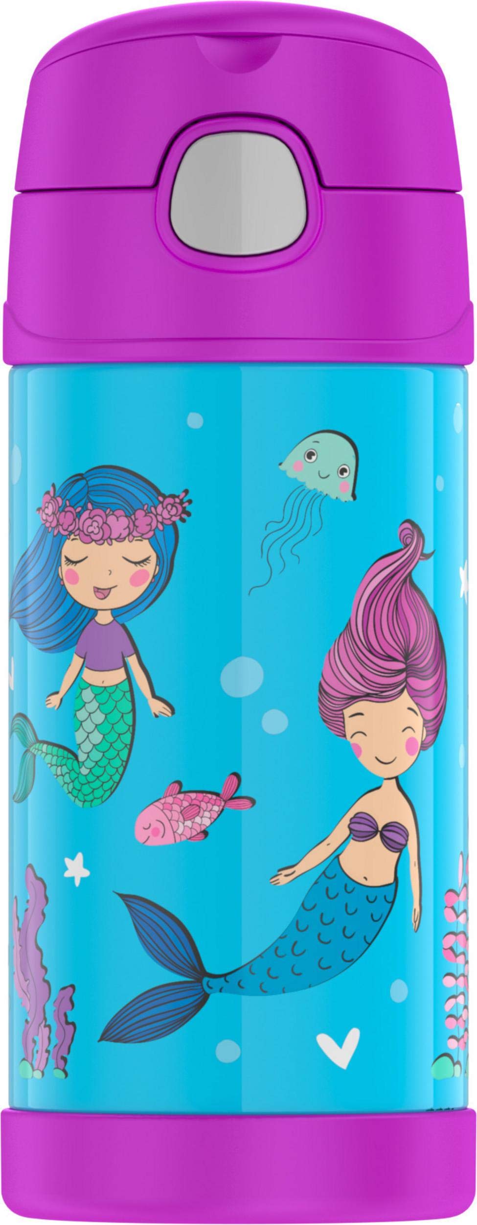 

THERMOS Stainless Steel Straw Water Bottle THERMOS Stainless Steel Water Bottle Mermaid Straw 350ml THERMOS Character Water Bottle Children s