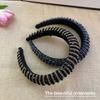 Baroque Sponge Hairband Beads Rhinestone Hair Hoop Fashion Vintage Hair Accessories  Party