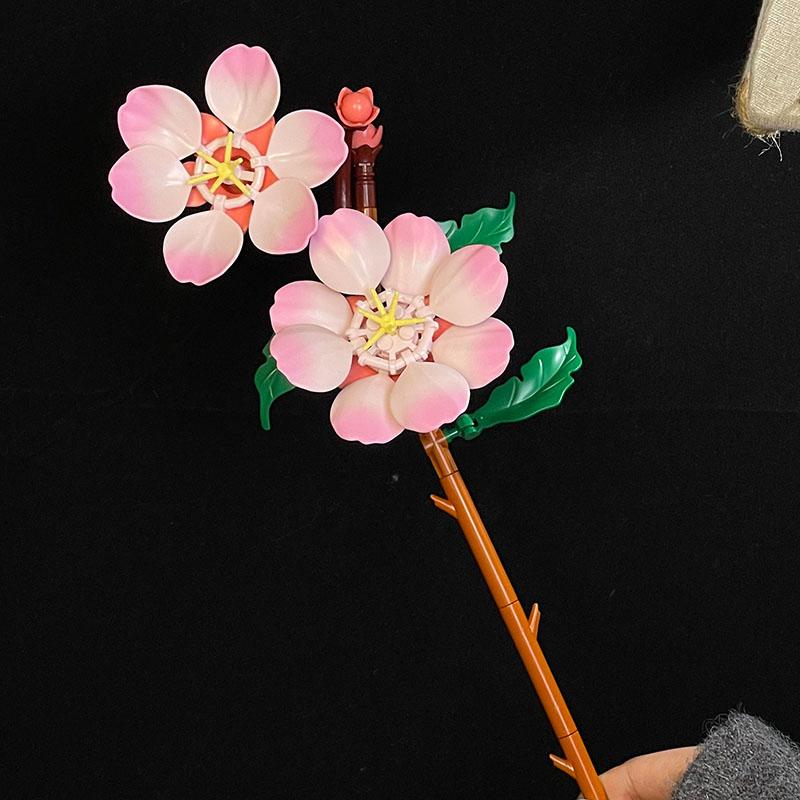 Moc Eternal Flowers Rose Bouquet Building Block Model Kit Ornament Assembly Creative Diy Educational Adults Toy Brick Home Decor