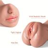 1pc 3in1 TPE Male Masturbator - Realistic Double-Ended Stroker with Mouth & Anus Textures, Pocket Pussy for Men
