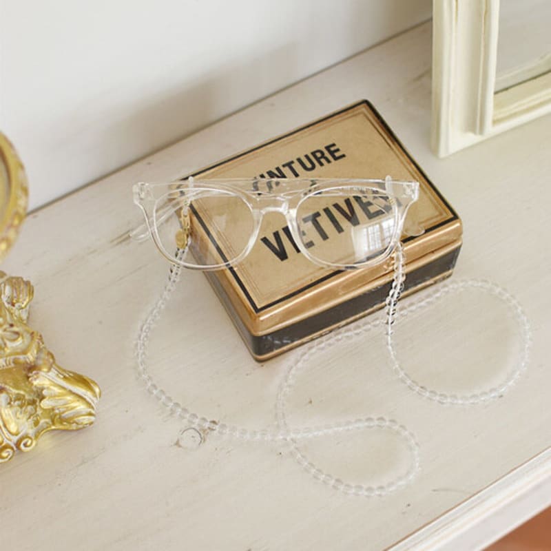 

остатки прозрачная стеклянная цепочка из шариков silver