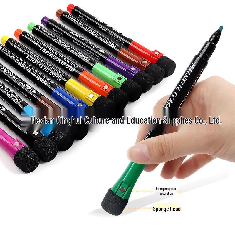 12-Color Strong Magnetic Erasable Whiteboard Marker Set