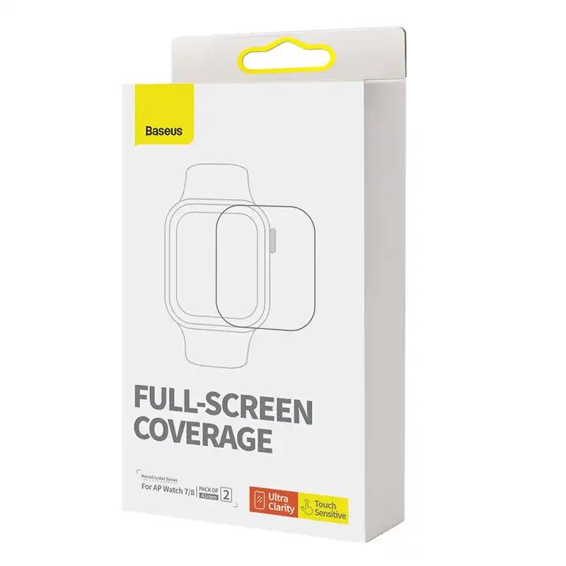 Baseus Nanocrystal 41mm Screen Protector for Ap Watch 7/8, Clear