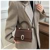 Women’s Crocodile Pattern Crossbody Shoulder Bag Fashion Textured Handbag Stylish Small Square Bag
