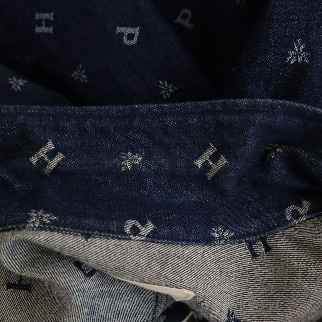 PINK HOUSE Overall handle Denim Jacket M Indigo Denim jacket trucker Women Used