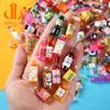 Creative DIY Jewelry 10Pcs Simulation Phone Case Resin Knickknacks Ornament Accessories Mixed Style Mini Bottle Wholesale Beverage Bottle Model