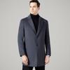 Men's double-sided woolen coat winter new dad cashmere coat mid-length detachable down liner windbreaker