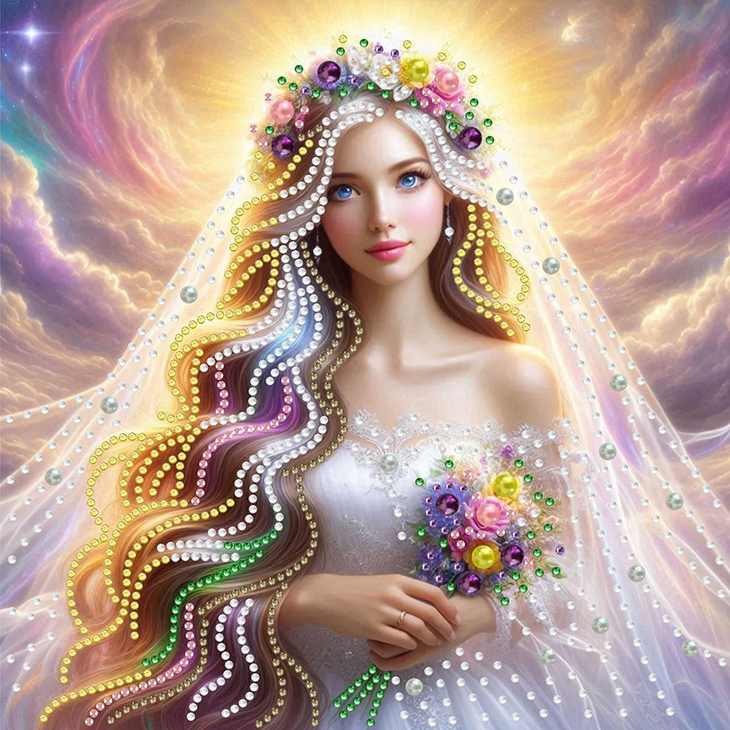 Schönheit Spezielle Form 5D DIY Teilbohrer Diamantmalerei Edelstein Kunst für Erwachsene DIY Geschenk Heimdekoration Kristall Diamant Kunst 30x30cm