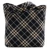Burberry Logo Patch Zipper Closure Plaid Design Tote Bag Men Tote Bags Black White 80977201