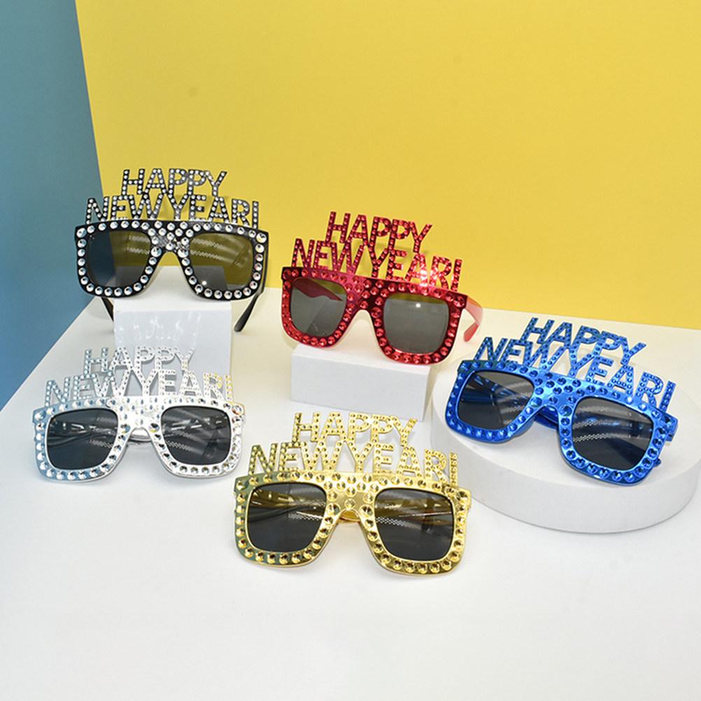 Happy New Year Funny Glasses 2025 Party Eyeglasses for Men Women Photo Props New Year Eve Celebration Festival Decor Fun Glasses