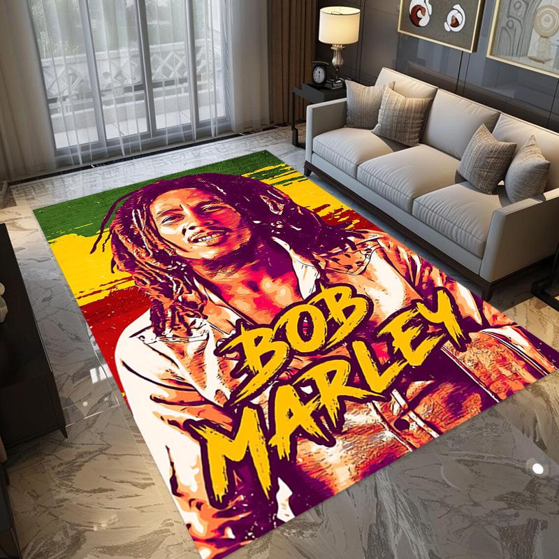 Vibrant Rasta Music Fusion Carpet Living Room and Bedroom Mats Doormat Dormitory Decoration Bathroom Mat Protective Pad