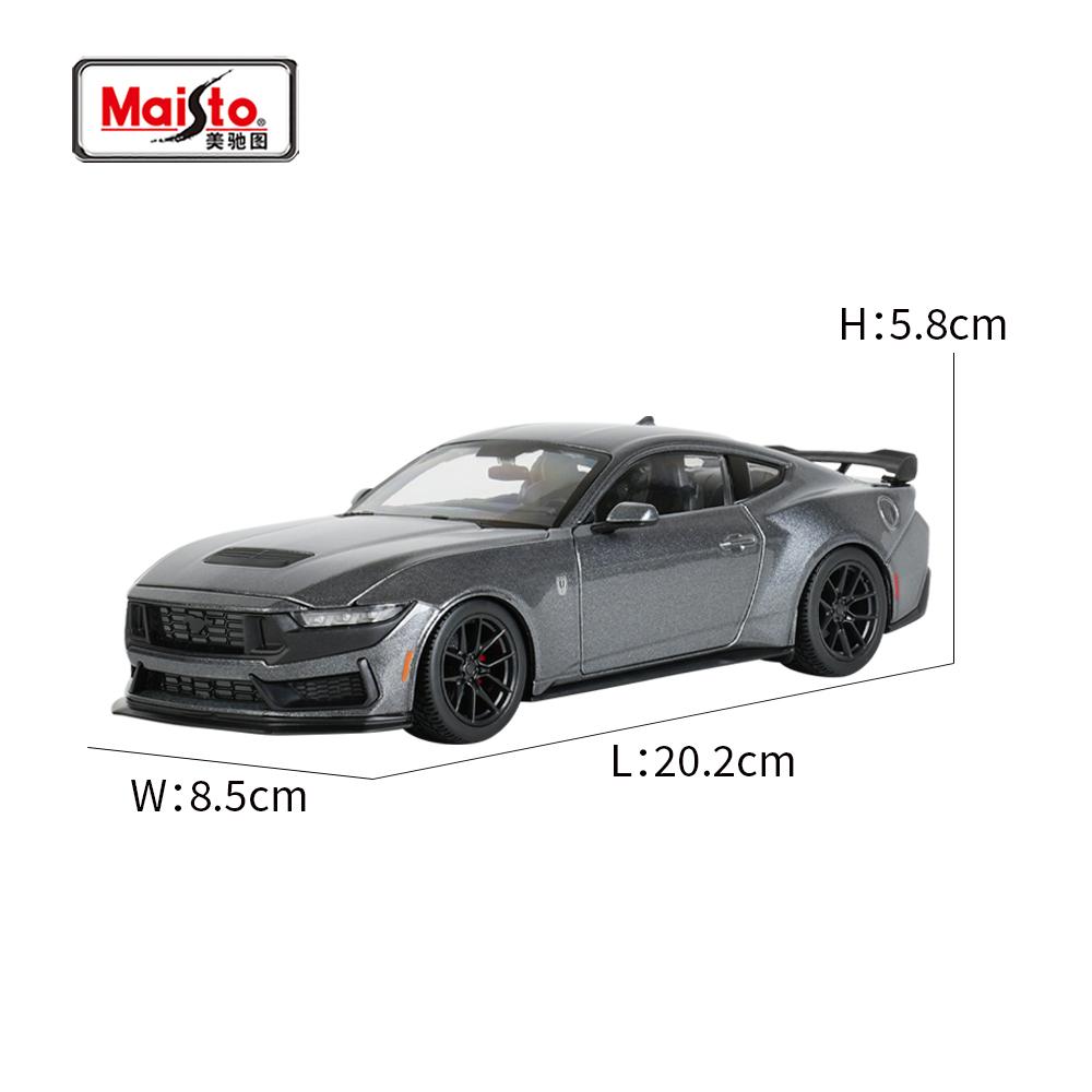 Maisto 1:24 2024 Mustang DarkHorse Sports Car Static Die Cast Vehicles Collectible Model Car Toys