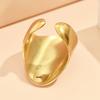 Retro Geometric Wide Band Stainless Steel Adjustable Ring