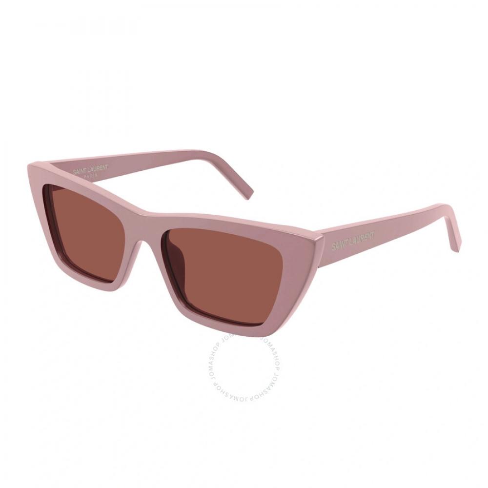 

Жіночі сонцезахисні окуляри Saint Laurent Brown Cat Eye Sl 276 Mica 058 55