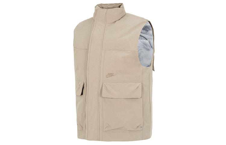 Nike Vests Men s Khaki Stand Collar Moderate Workwear DQ4305-247 S