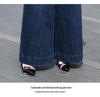 New Plus Size High-Waisted Wide-Leg Jeans for Women - Spring/Summer Loose, Slimming, 9/10 Length