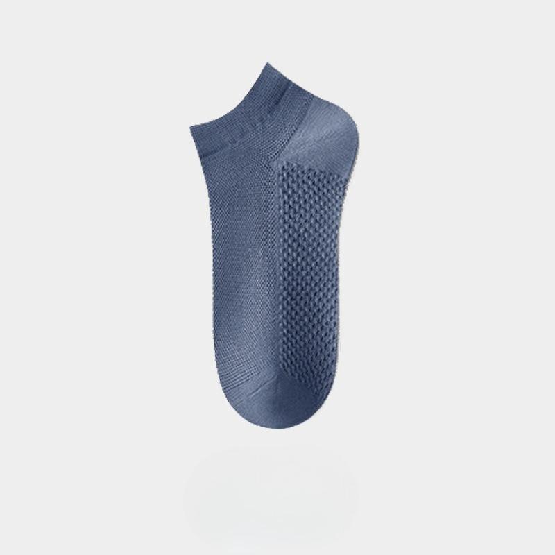 Sock Men's Short-Sleeved Cotton Shorts for Spring and Summer, Breathable, Odor-Resistant, Sweat-Repelling, Mesh Cotton, Invisible Socks