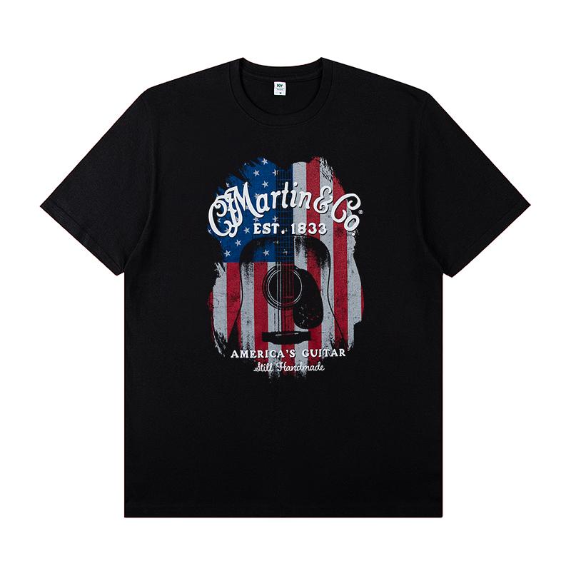 Martin Martin Kytarista Kostým Rocková Kapela Tričko Pánské Krátký Rukáv Potisk Nástroje Bavlněné Tričko Letní Oblečení Topy Tričko