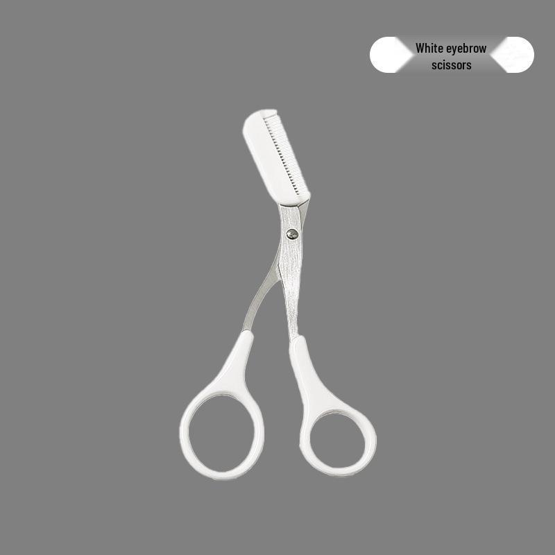 Portable Crescent Eyebrow Shaver Set - Anti-Scratch Beauty Scissors & Trimmer for Beginners