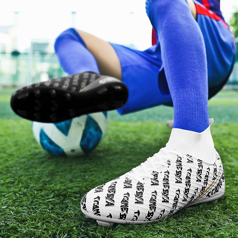 31-48 Dětské fotbalové boty Vysoké pánské sportovní kopačky s dlouhými nehty Velké sportovní kopačky pro mládež