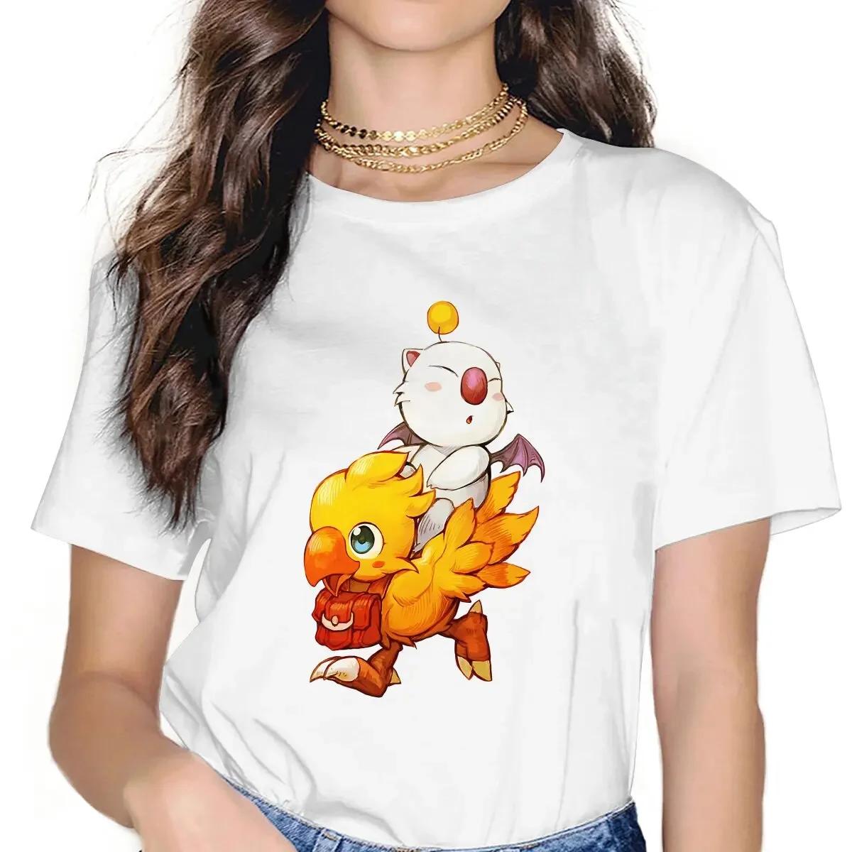 

Final Fantasy Game Chocobo Tshirt Graphic Women Tops Vintage Fashion Punk Fibre Harajuku Polyester T Shirt Women s Wear 3XL