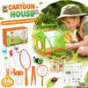 Children Outdoor Insect Observation Kit DIY Assembly Portable Carrying Case with 14 Pieces Educational Tools for Exploring Nature and Bugs