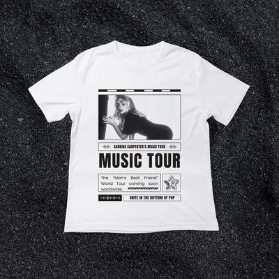 Retro Sabrina Carpenter Tshirt Album Tour Commemorative Tshirt Unisex Streetwear Suitable for All Seasons  Mens T Shirts