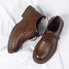 Fashion New Business Men's Leather Sneakers Handmade Male Oxford Shoes Comfortable Lace-Up Sneakers Non-Slip Rubber Sole Casual Shoes