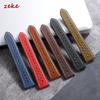 Vintage Oil Wax Calfskin Leather Watch Band 20mm 22mm 24mm for Omega Universal Breathable Cowhide Black Buckle Strap Bracelet
