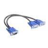 ALLOYSEED 1 Male VGA To 2 Female VGA Splitter Cable 2 Way VGA  Monitor Dual Video Graphic LCD Y Splitter Cable