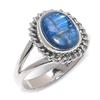 Natural Blue Kyanite Gemstone Handmade 925 Solid Silver Jewelry Ring Size 7 t6q00