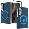 Carbon Fiber MagSafe Phone Case For Galaxy S25 Ultra 5G, Carbon Fiber Leather Magnetic Ring Anti-Drop Lens Protection Protective Cover