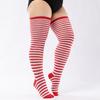 Striped Women Stockings Over Knee Long Socks Fashion Women Keep Warm Long Socks Black White Striped Hosiery