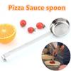Pizza Sauce Spoon Baking Measuring Scoop Tomato Cups With Handle Kitchen Ladle For Serving Spread Cream Tool Long Metal Soup