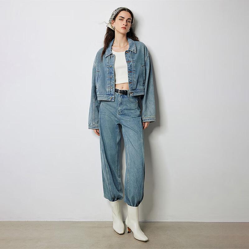 Chuyu Women's Retro Casual Denim Jacket