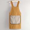 Unisex Waterproof Oil-Proof Cross-Back Towel Apron, Detachable and Easy-Clean, Perfect for Kitchen and Catering.