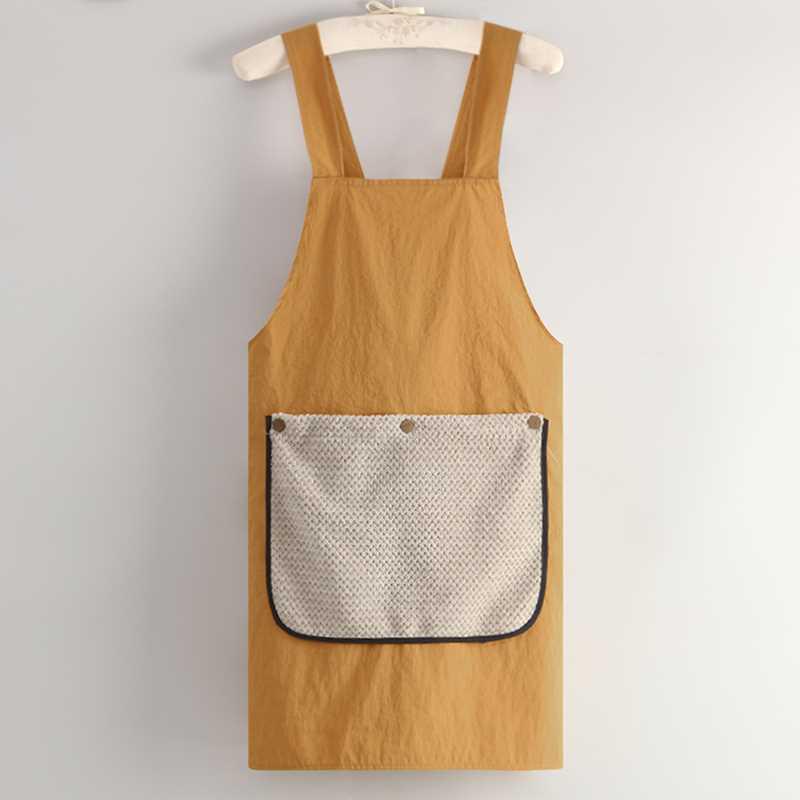 Unisex Waterproof Oil-Proof Cross-Back Towel Apron, Detachable and Easy-Clean, Perfect for Kitchen and Catering.