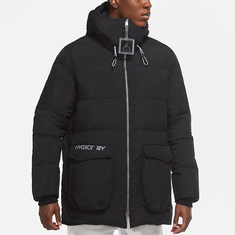 Jordan Casual Sports Hooded Down Jacket Men Outerwear Black CK6662-010