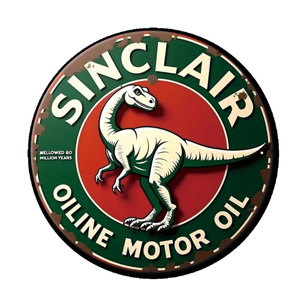 "King of the Road" Motorcycle Retro Round Metal Garage Sign 20x20cm