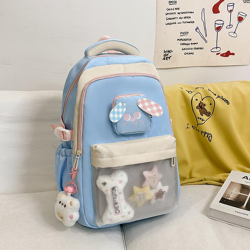 Cute Girl Backpack Female Star Backpack Junior High School Student Schoolbag High Value